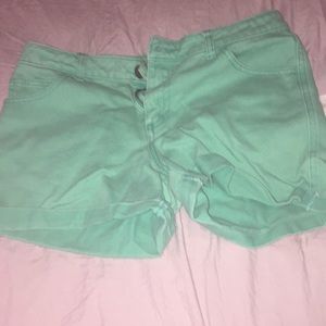 Aqua Jean Shorts